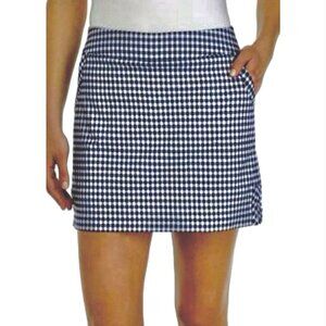 Crown & Ivy Navy/White Gingham Stretch Skort; sz. 4